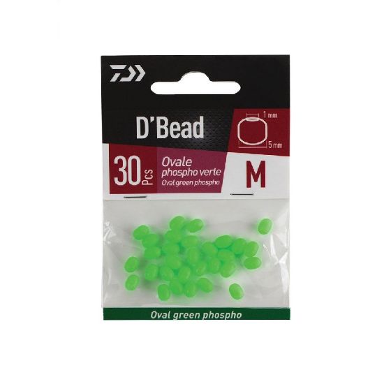 Εικόνα της Χάντρες Daiwa Soft Oval Green Phospho