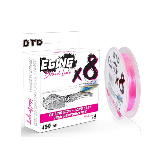 Εικόνα της Νήμα Dtd Eging Line X8 150M PE 0.6 0.098MM #Pink