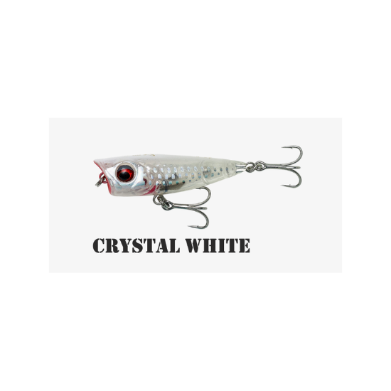 Εικόνα της 3D Minnow Popper 4,3cm 4gr F Crystal White
