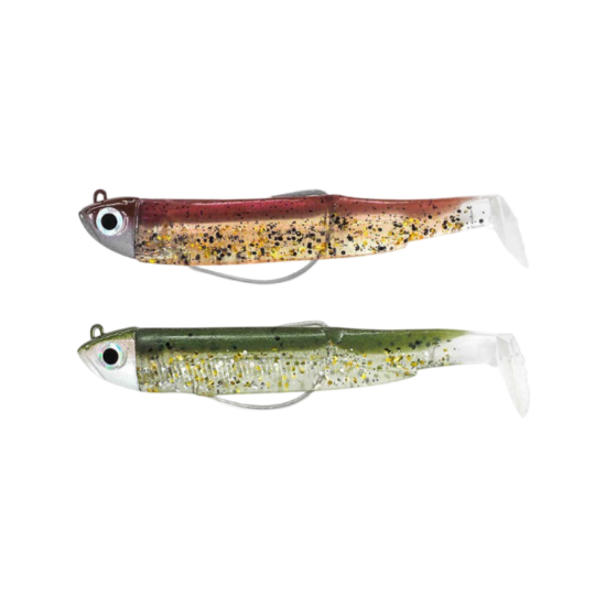 Εικόνα της Black Minnow Double Combo No1 3gr Wine Glitter / Kaki Paillete BM904