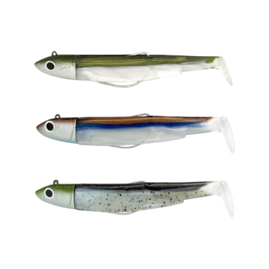 Εικόνα της Black Minnow Maxi Combo No4 40gr Kaki/Clear Brown/Mojito BM1338