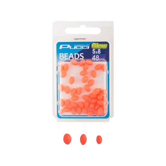 Εικόνα της Red Egg Glow Beads 5x8