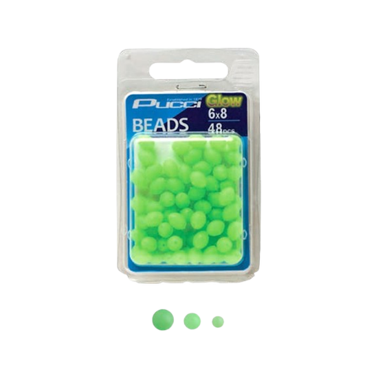 Εικόνα της Green Round Glow Beads 4mm