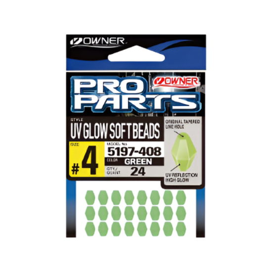 Εικόνα της Xάντρες Owner Soft Glow Beads Fluo Green