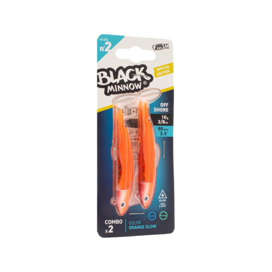 Εικόνα της Black Minnow Double Combo No2 10gr Orange Glow